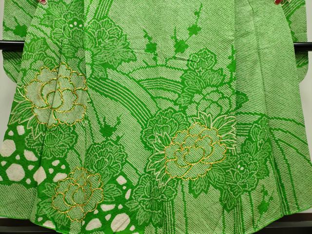 平和屋着物■豪華振袖　駒刺繍　絞り　草花文　やまと誂製　正絹　逸品　CABK1120ou