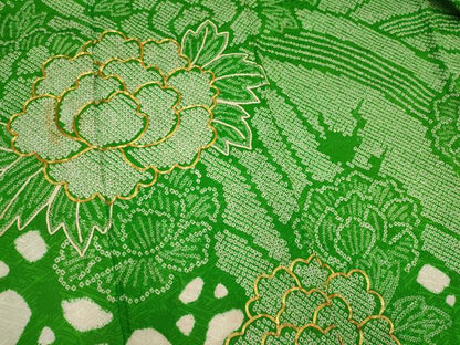 平和屋着物■豪華振袖　駒刺繍　絞り　草花文　やまと誂製　正絹　逸品　CABK1120ou