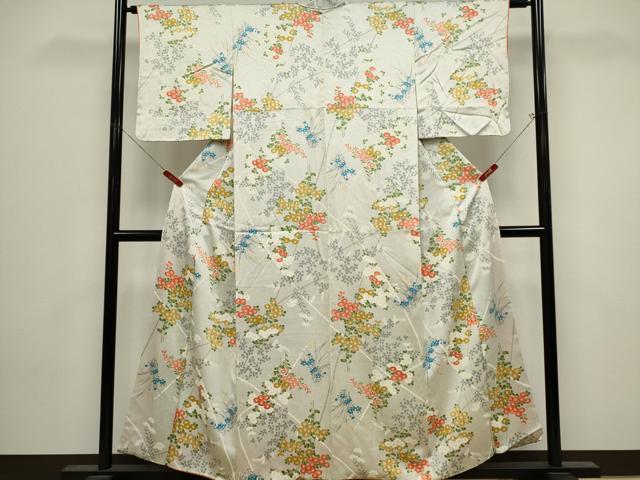 平和屋着物■上質な小紋　草花文　金彩　やまと誂製　正絹　逸品　CABK1121ou
