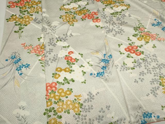 平和屋着物■上質な小紋　草花文　金彩　やまと誂製　正絹　逸品　CABK1121ou