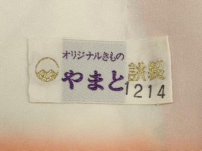 平和屋着物■上質な小紋　草花文　金彩　やまと誂製　正絹　逸品　CABK1121ou