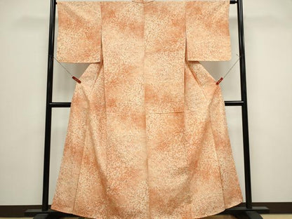 平和屋着物■上質な紬　枝花文　暈し染め　正絹　逸品　CABK1125ou