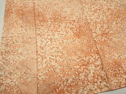 平和屋着物■上質な紬　枝花文　暈し染め　正絹　逸品　CABK1125ou
