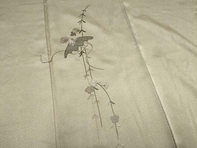 平和屋着物■豪華色留袖　刺繍　草花文　正絹　逸品　CABK1126ou