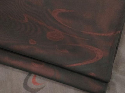 平和屋着物＊夏物　小紋　紗　流水文　黒地　正絹　逸品　CABK1128ou