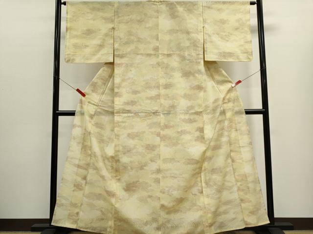 平和屋着物＊夏物　紗紬　流水紋紗　霞文　正絹　逸品　CABK1132ou