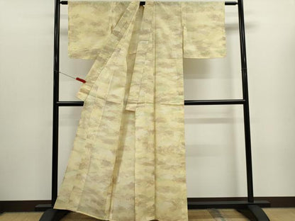 平和屋着物＊夏物　紗紬　流水紋紗　霞文　正絹　逸品　CABK1132ou