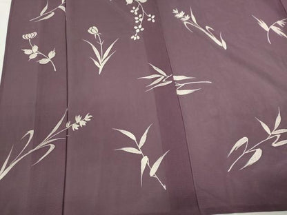 平和屋着物＊夏物　訪問着　絽　ろうけつ染め　草花文　正絹　逸品　CABK1136ou