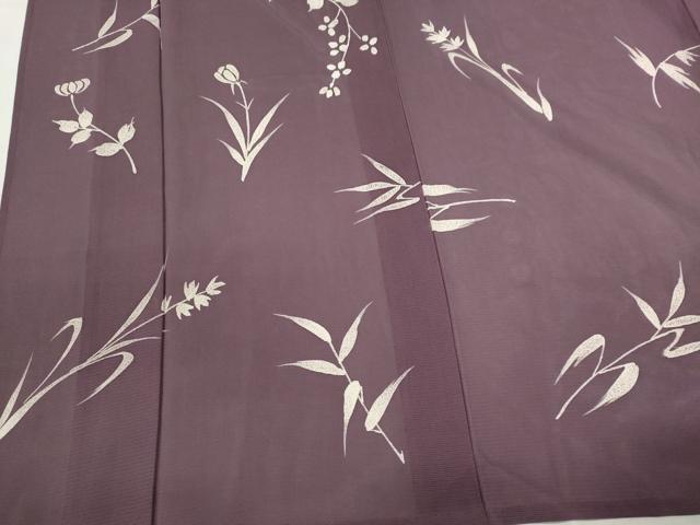 平和屋着物＊夏物　訪問着　絽　ろうけつ染め　草花文　正絹　逸品　CABK1136ou