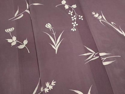 平和屋着物＊夏物　訪問着　絽　ろうけつ染め　草花文　正絹　逸品　CABK1136ou