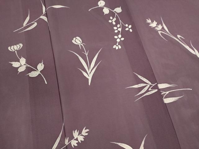 平和屋着物＊夏物　訪問着　絽　ろうけつ染め　草花文　正絹　逸品　CABK1136ou