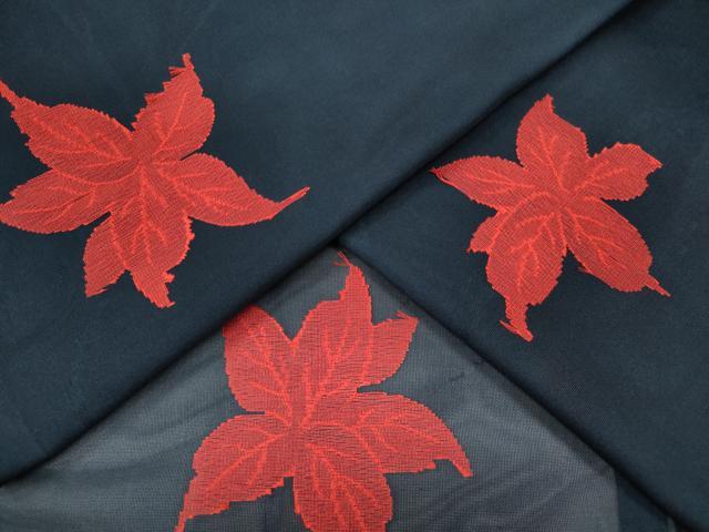平和屋着物＊夏物　小紋　紗　舞葉文　正絹　逸品　未使用　CABK1145ou