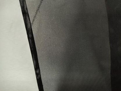 平和屋着物＊夏物　小紋　紗　草花文　黒地　正絹　逸品　CABK1147ou