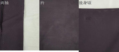 平和屋着物＊夏物　色無地　絽　流水紋紗　桑の実色　正絹　逸品　CABK1150ou