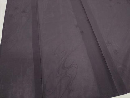 平和屋着物＊夏物　色無地　絽　流水紋紗　桑の実色　正絹　逸品　CABK1150ou