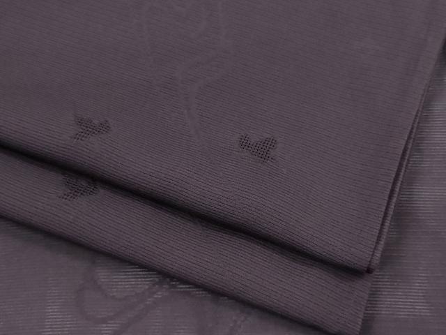 平和屋着物＊夏物　色無地　絽　流水紋紗　桑の実色　正絹　逸品　CABK1150ou
