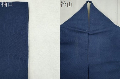 平和屋着物＊夏物　色無地　立波紋紗　深縹色　正絹　逸品　CABK1153ou