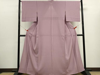 平和屋着物＊夏物　色無地　絽　紅藤色　正絹　逸品　CABK1157ou