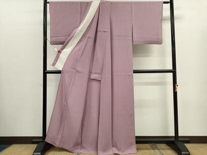 平和屋着物＊夏物　色無地　絽　紅藤色　正絹　逸品　CABK1157ou