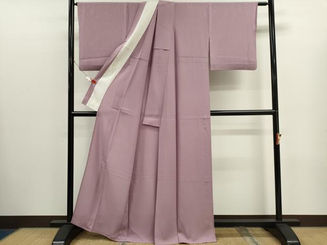 平和屋着物＊夏物　色無地　絽　紅藤色　正絹　逸品　CABK1157ou