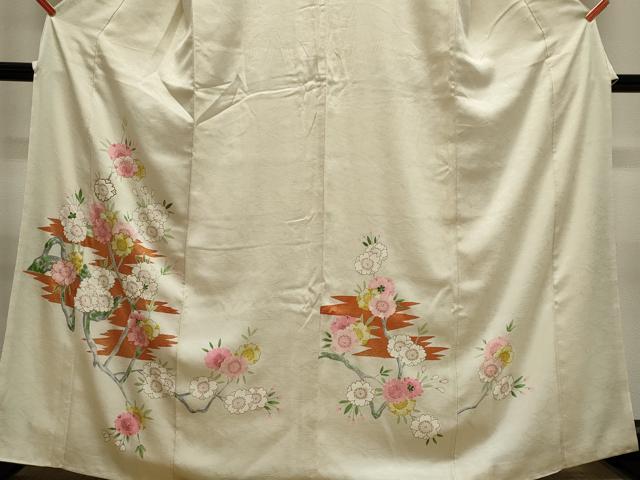 平和屋着物■訪問着　駒刺繍　枝花文　金彩　正絹　逸品　CABK1160ou