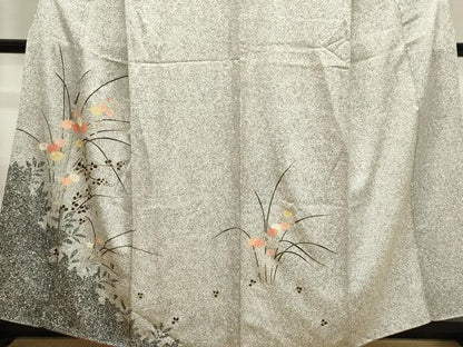 平和屋着物■訪問着　訪問着　草花文　金彩　正絹　逸品　CABK1163ou
