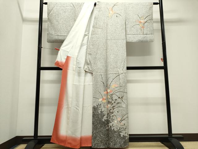 平和屋着物■訪問着　訪問着　草花文　金彩　正絹　逸品　CABK1163ou