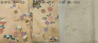 平和屋着物■上質な小紋　鴛鴦吉祥草花文　暈し染め　金銀彩　正絹　逸品　CABK1166ou