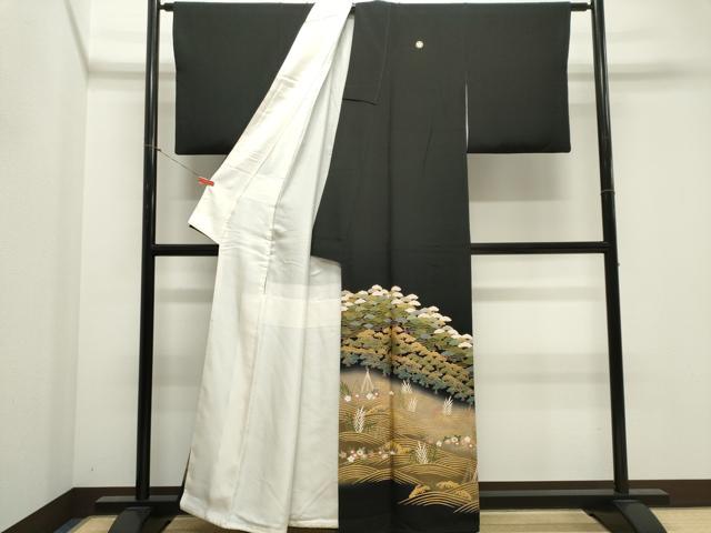 平和屋着物■豪華黒留袖　作家物　立波枝松文　暈し染め　金銀彩　大丸扱い　正絹　逸品　CABK1167ou