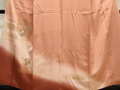 平和屋着物■訪問着　中国三大刺繍　スワトウ刺繍　絵皿花文　金彩　正絹　逸品　CABK1175ou