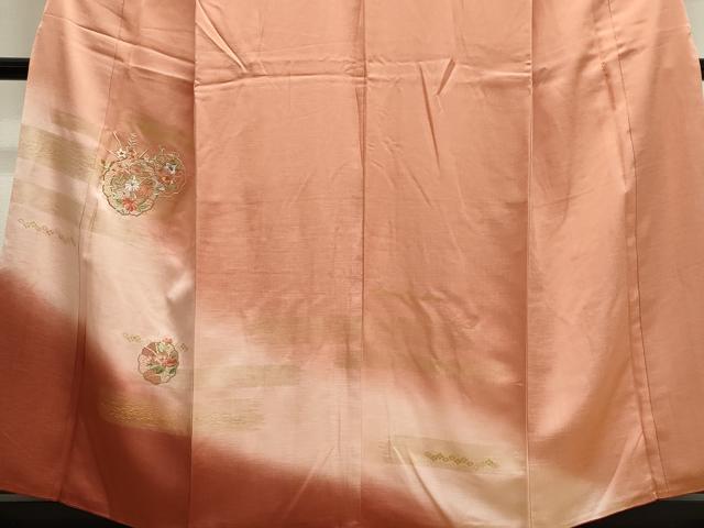 平和屋着物■訪問着　中国三大刺繍　スワトウ刺繍　絵皿花文　金彩　正絹　逸品　CABK1175ou