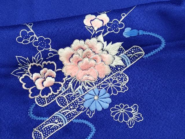 平和屋着物■訪問着　駒刺繍　絞り　流水草花文　暈し染め　銀彩　やまと誂製　正絹　逸品　CABK1179ou