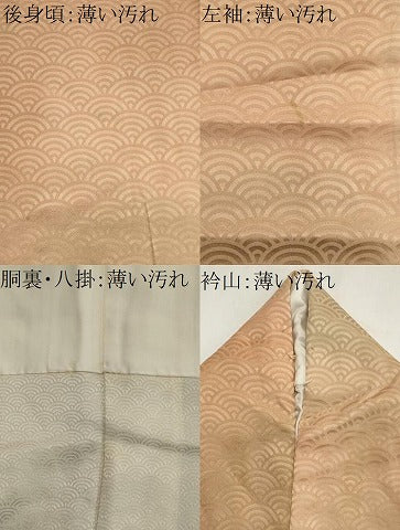 平和屋着物■上質な小紋　霞青海波地紋　暈し染め　正絹　逸品　CABK1187ou