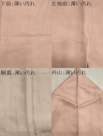 平和屋着物■上質な色無地　霞地紋　一斤染色　正絹　逸品　CABK1188ou