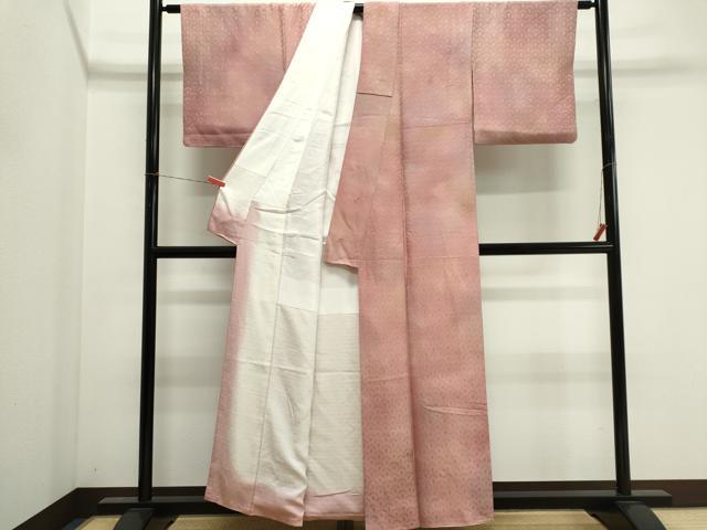 平和屋着物■上質な小紋　霞青海波地紋　暈し染め　正絹　逸品　CABK1189ou