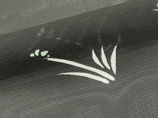 平和屋着物＊夏物　小紋　絽　草木文　黒地　正絹　逸品　CABK1191ou