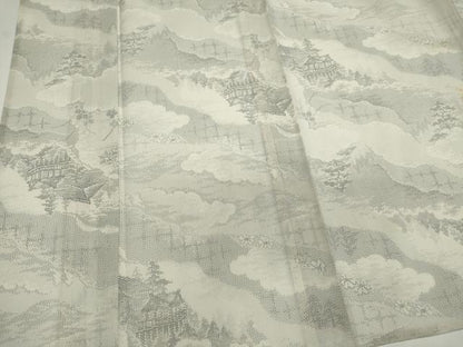 平和屋着物＊夏物　本場大島紬　夏大島　雲取り風景文　証紙付き　正絹　逸品　CABK1193ou