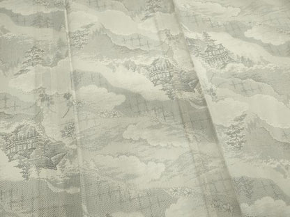 平和屋着物＊夏物　本場大島紬　夏大島　雲取り風景文　証紙付き　正絹　逸品　CABK1193ou