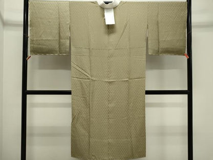 平和屋着物●長襦袢　無双仕立て　鱗紋紗　油色　正絹　逸品　未使用　CABK1197ou