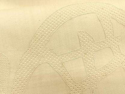 平和屋着物＊夏物　九寸名古屋帯　刺繍　籬文　正絹　逸品　CABK1205fb
