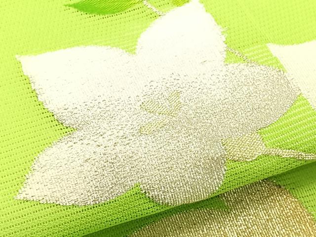 平和屋着物＊夏物　九寸名古屋帯　籬桔梗文　金銀糸　正絹　逸品　CABK1206fb