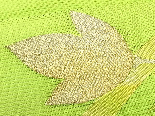 平和屋着物＊夏物　九寸名古屋帯　籬桔梗文　金銀糸　正絹　逸品　CABK1206fb
