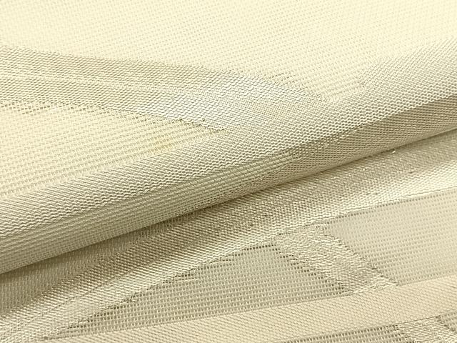 平和屋着物＊夏物　九寸名古屋帯　芝草エ霞文　銀糸　正絹　逸品　CABK1207fb