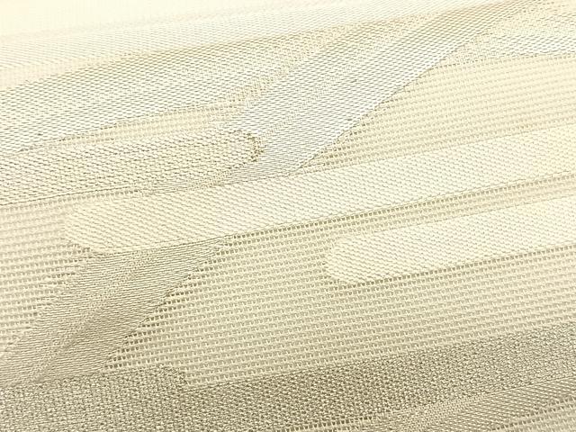 平和屋着物＊夏物　九寸名古屋帯　芝草エ霞文　銀糸　正絹　逸品　CABK1207fb