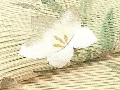 平和屋着物＊夏物　八寸名古屋帯　作家物　絽綴れ　桔梗　金銀彩　正絹　逸品　CABK1215fb