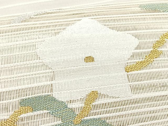 平和屋着物＊夏物　八寸名古屋帯　絽綴れ　桔梗　金銀糸　正絹　逸品　CABK1222fb