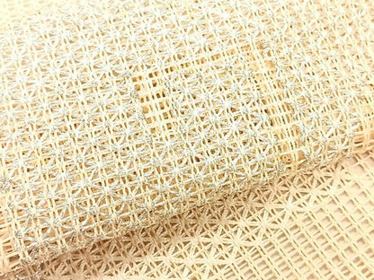 平和屋着物＊夏物　八寸名古屋帯　羅　幾何学文様　銀糸　正絹　逸品　CABK1224fb