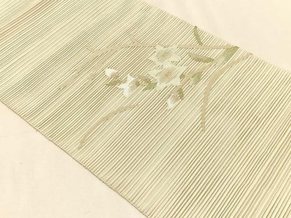 平和屋着物＊夏物　八寸名古屋帯　絽綴れ　桔梗　金糸　正絹　逸品　CABK1227fb