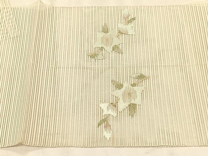 平和屋着物＊夏物　八寸名古屋帯　絽綴れ　桔梗　金糸　正絹　逸品　CABK1227fb