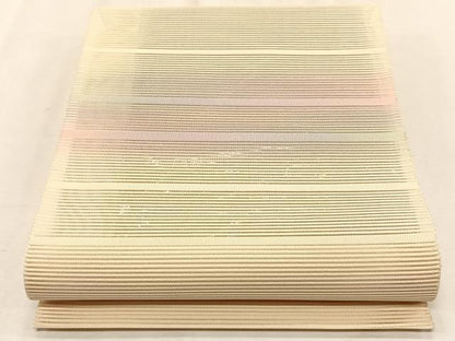 平和屋着物＊夏物　八寸名古屋帯　絽綴れ　霞横段文　正絹　逸品　CABK1228fb